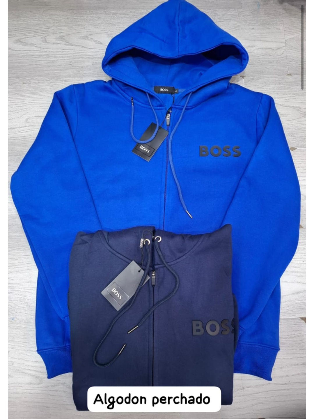 BUZO HUGO BOSS EN AZUL CLARO Y OSCURO  1