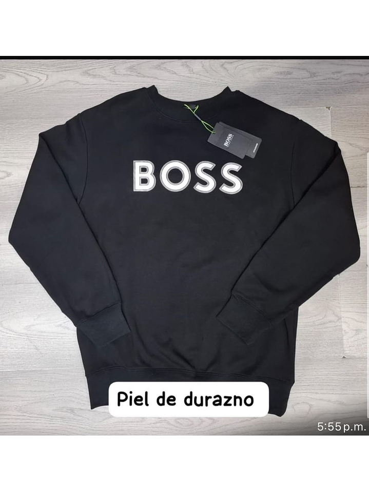 BUZO SIN CAPOTA HUGO BOSS NEGRO 1