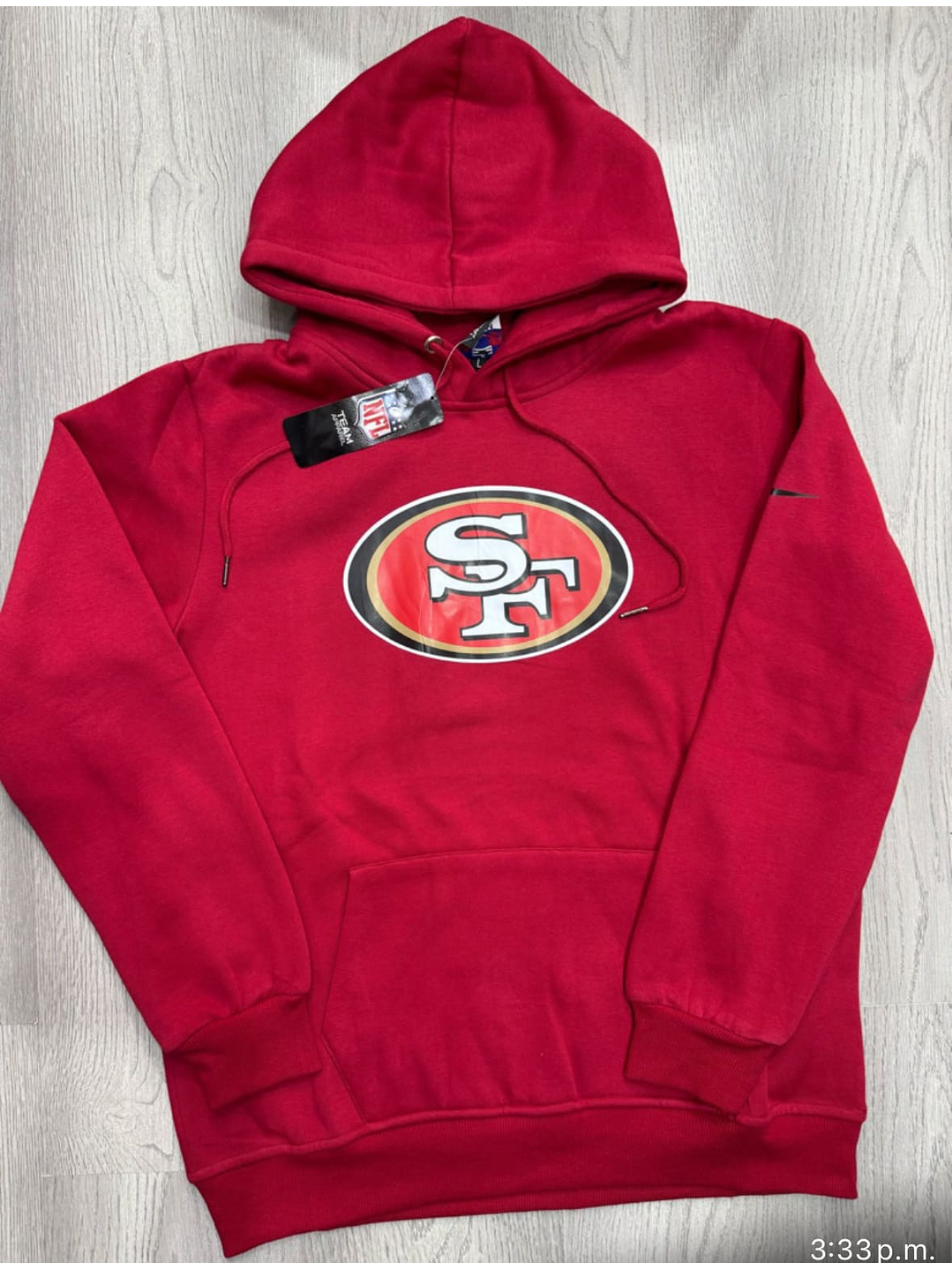 BUZO NFL CON LOGO DE SAN FRANCISCO ROJO  1