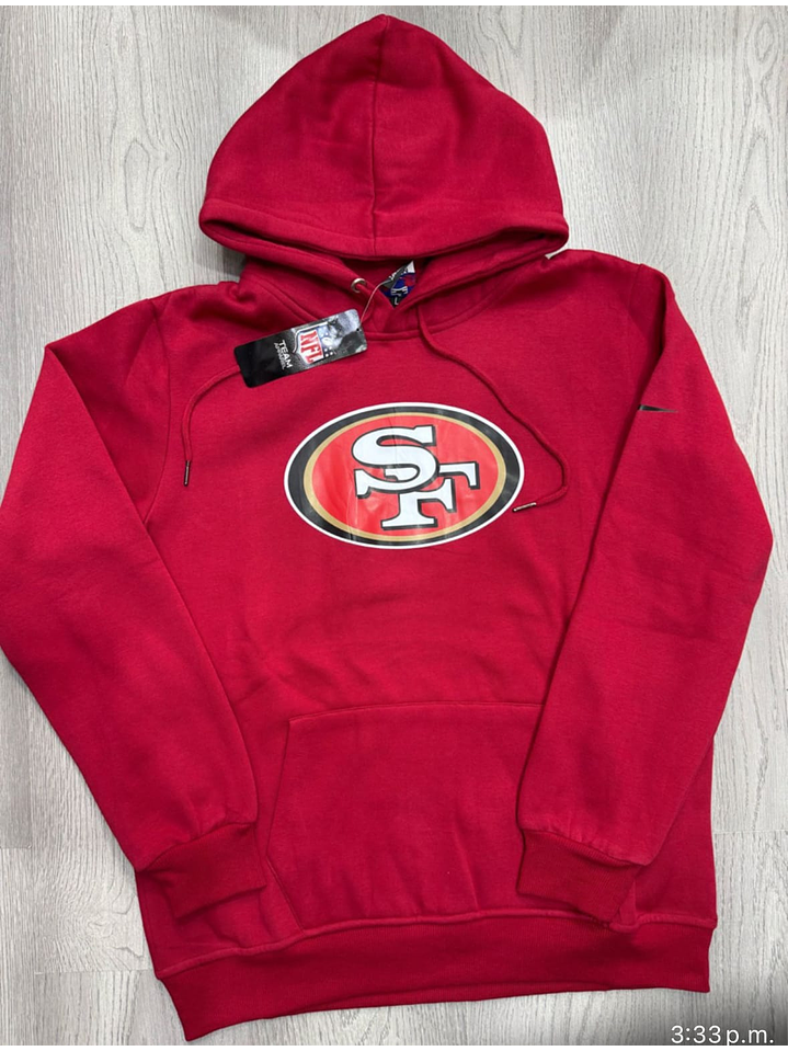 BUZO NFL CON LOGO DE SAN FRANCISCO ROJO  1