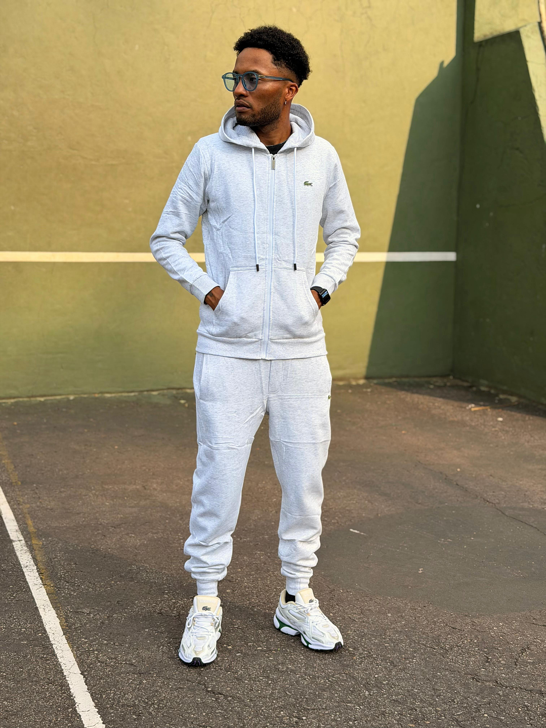 SUDADERA LACOSTE GRIS 1