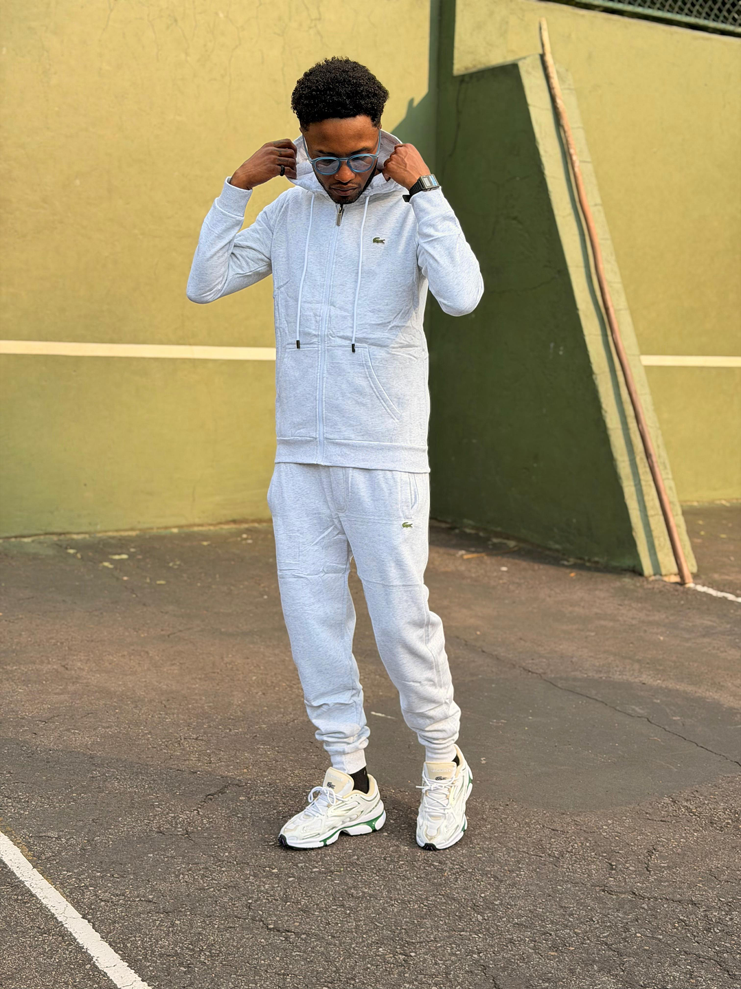 SUDADERA LACOSTE GRIS 3