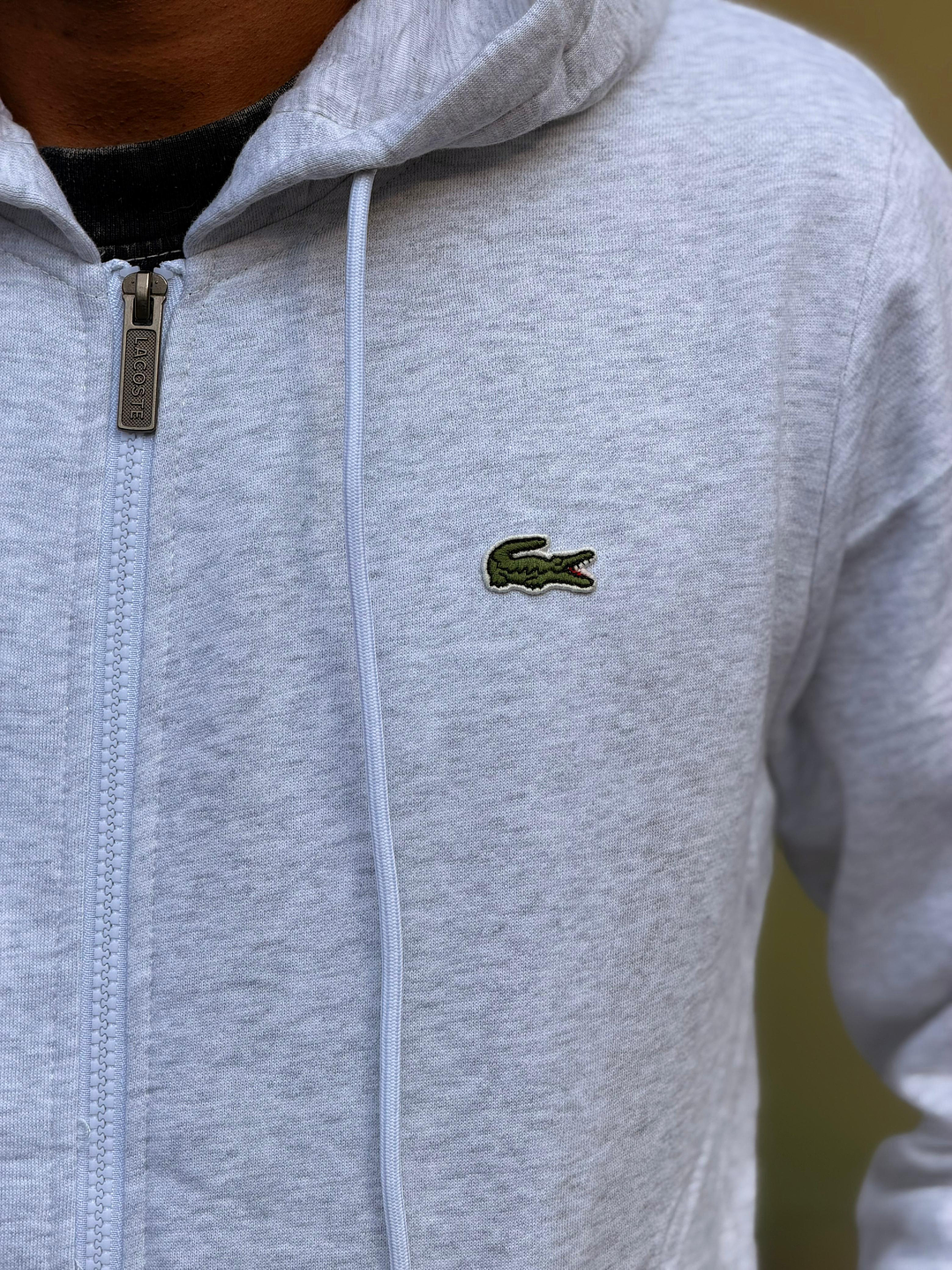 SUDADERA LACOSTE GRIS 2