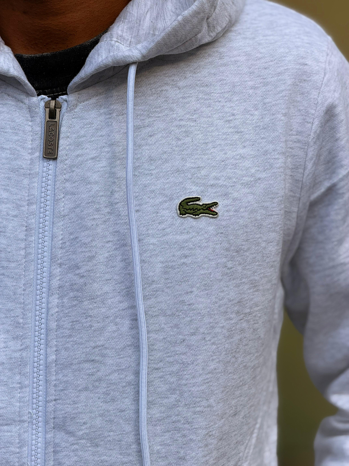 SUDADERA LACOSTE GRIS 2