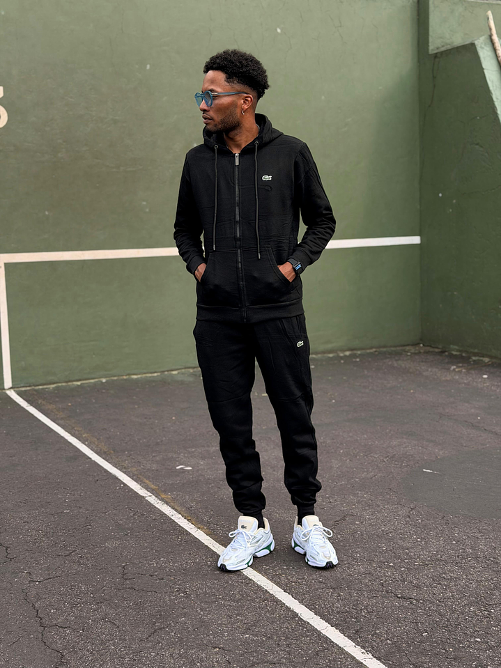 SUDADERA LACOSTE NEGRO 1