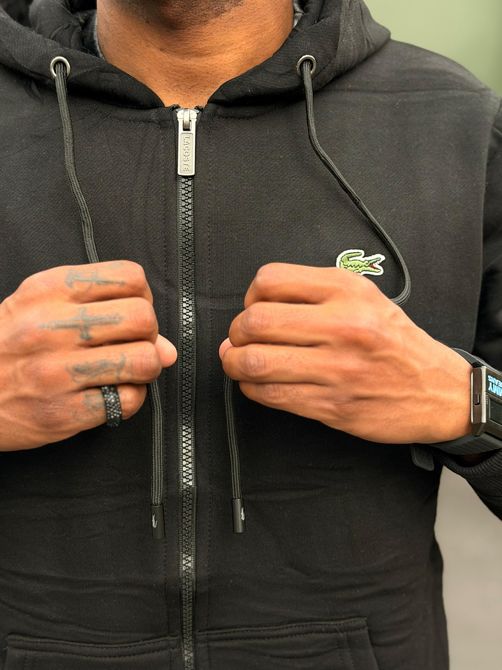 SUDADERA LACOSTE NEGRO 2
