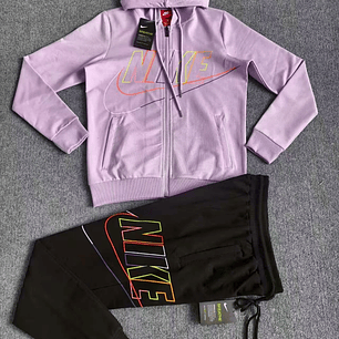 SUDADERA DEPORTIVA NIKE ROSA Y NEGRO