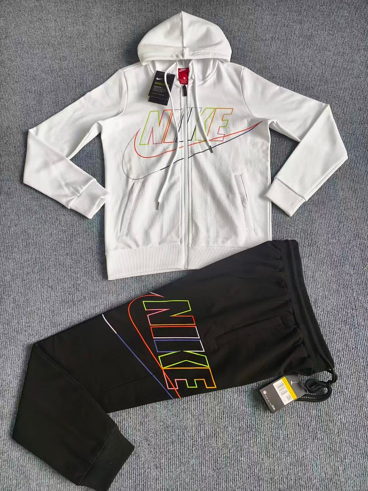 SUDADERA DEPORTIVA NIKE BLANCA Y NEGRA 1