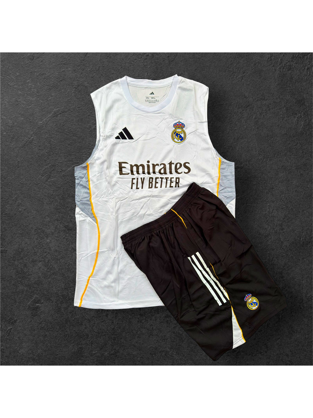 CONJUNTO MUSCULOSA REAL MADRID DIFERENTES COLORES 1