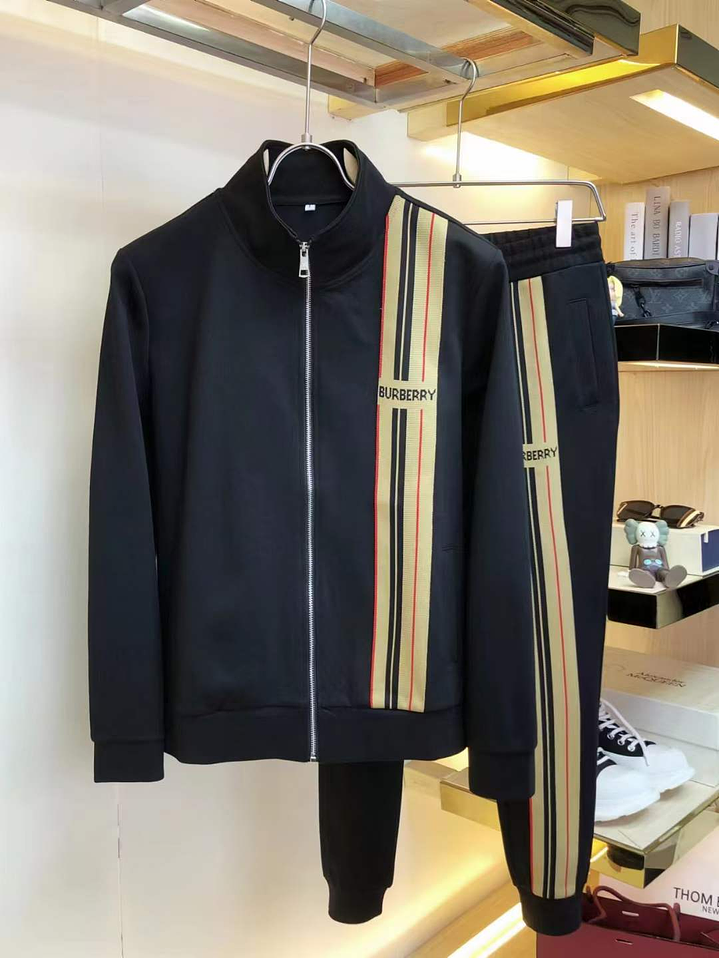 SUDADERA BURBERRY NEGRA CON LINEAS 1