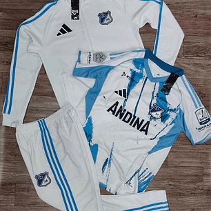 CONJUNTO DEPORTIVO MILLONARIOS 3 PIEZAS