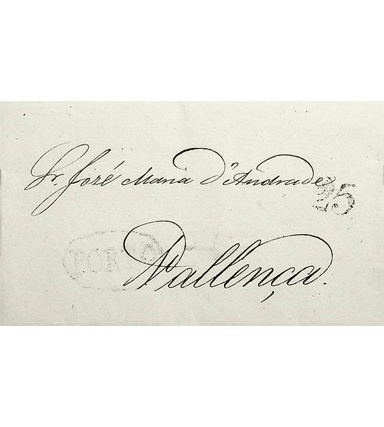 1841 Portugal Carta Pré-filatélica PRT 10 «PORTO» Azul