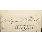 1842 Portugal Carta Pré-filatélica BRG 5 «BRAGA» Azul 1