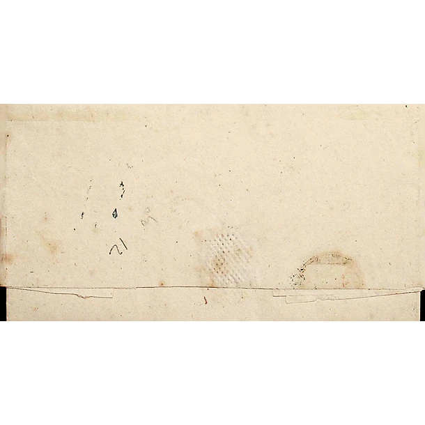 1842 Portugal Carta Pré-filatélica BRG 5 «BRAGA» Azul