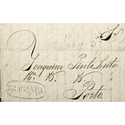 1839 Portugal Carta Pré-filatélica BGC 3 «BRAGANÇA» Azul 1