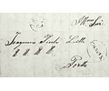 1845 Portugal Carta Pré-filatélica CHV 4 «CHAVES» Azul