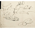 1842 Portugal Carta Pré-filatélica GMR 2 «GUIMARAES» Azul