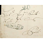 1842 Portugal Carta Pré-filatélica GMR 2 «GUIMARAES» Azul 1