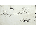 1852 Portugal Carta Pré-filatélica LMG 3 «LAMEGO» Azul