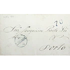 1844 Portugal Carta Pré-filatélica LSB 13 «LISBOA» Azul 1