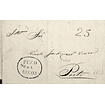 1845 Portugal Carta Pré-filatélica PRG 3 «PEZO DA REGOA» Azul