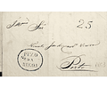 1845 Portugal Carta Pré-filatélica PRG 3 «PEZO DA REGOA» Azul