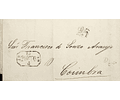1853 Portugal Carta Pré-filatélica PRT 16 «PORTO» Azul