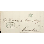 1853 Portugal Carta Pré-filatélica PRT 16 «PORTO» Azul 1