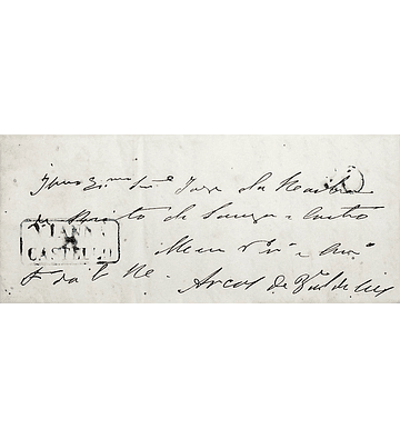 1850(?) Portugal Carta Pré-filatélica VCT 10 «VIANA DO CASTELLO» Azul