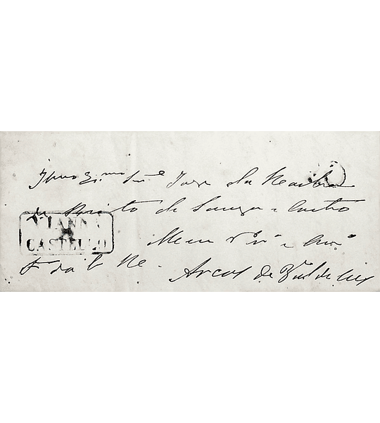 1850(?) Portugal Carta Pré-filatélica VCT 10 «VIANA DO CASTELLO» Azul