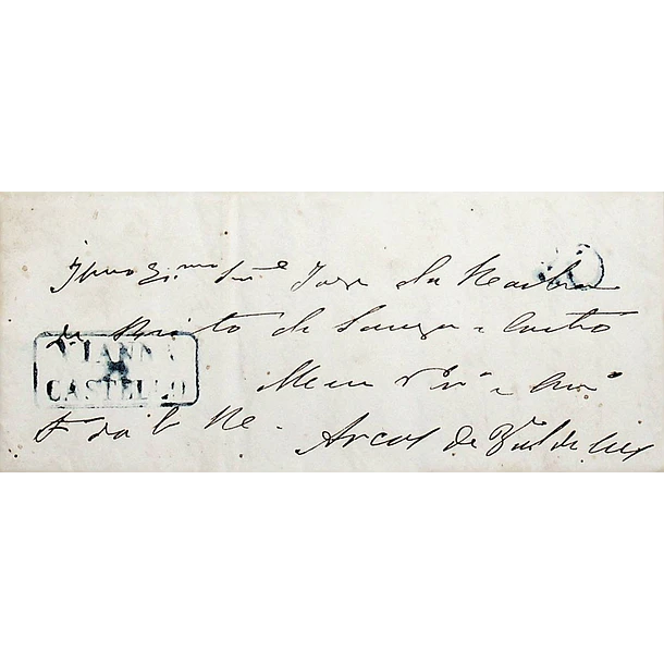 1850(?) Portugal Carta Pré-filatélica VCT 10 «VIANA DO CASTELLO» Azul