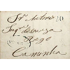 1850 Portugal Carta Pré-filatélica VCD 4 «Vª DO CONDE» Azul 1
