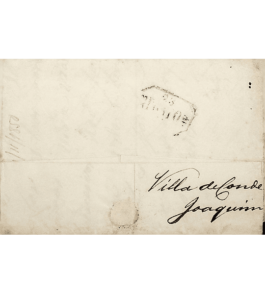1850 Portugal Carta Pré-filatélica VCD 4 «Vª DO CONDE» Azul