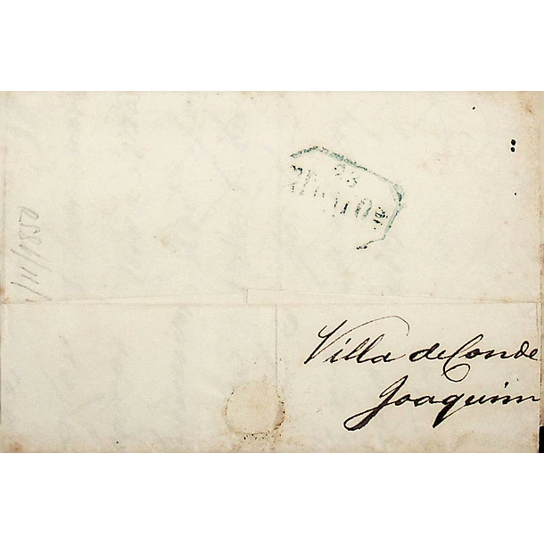 1850 Portugal Carta Pré-filatélica VCD 4 «Vª DO CONDE» Azul
