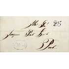 1850 Portugal Carta Pré-filatélica VRL 5 «Vª REAL» Azul 1