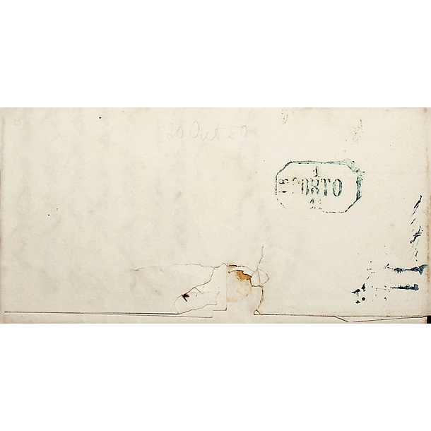 1850 Portugal Carta Pré-filatélica VRL 5 «Vª REAL» Azul