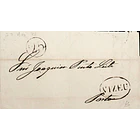 1843 Portugal Carta Pré-filatélica VIS 7 «VIZEU» Sépia 1