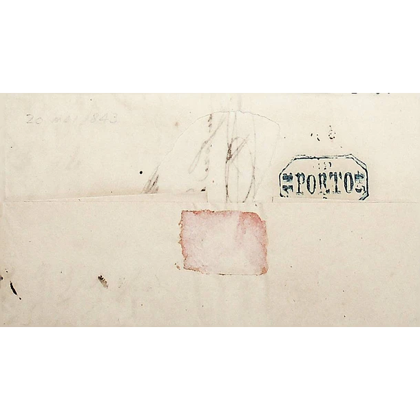 1843 Portugal Carta Pré-filatélica VIS 7 «VIZEU» Sépia