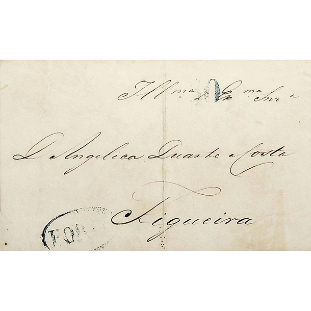 1842 Portugal Carta Pré-filatélica PRT 10 «PORTO» Azul