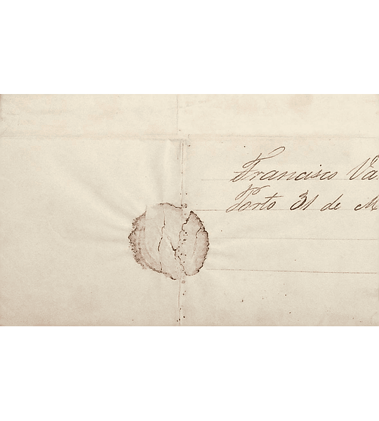 1842 Portugal Carta Pré-filatélica PRT 10 «PORTO» Azul