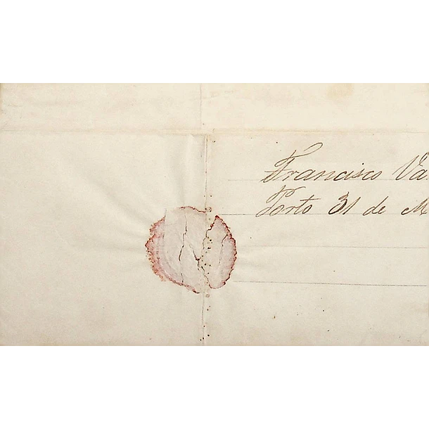 1842 Portugal Carta Pré-filatélica PRT 10 «PORTO» Azul