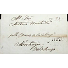1847 Portugal Carta Pré-filatélica AGD 3 «ÁGUEDA» Sépia Preto 1