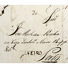 1821 Portugal Carta Pré-filatélica AVR 4 «AVEIRO» Sépia Preto 1