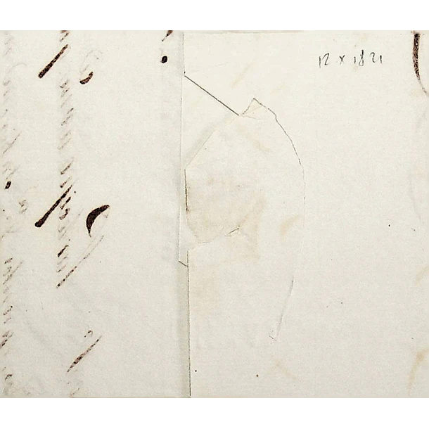 1821 Portugal Carta Pré-filatélica AVR 4 «AVEIRO» Sépia Preto