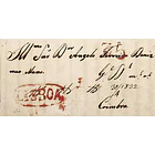 1832 Portugal Carta Pré-filatélica LSB 4 «LISBOA» Vermelho 1