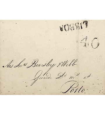 1802 Portugal Carta Pré-filatélica LSB 1a «LISBOA» Preto