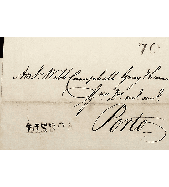 1812 Portugal Carta Pré-filatélica LSB 1a «LISBOA» Preto