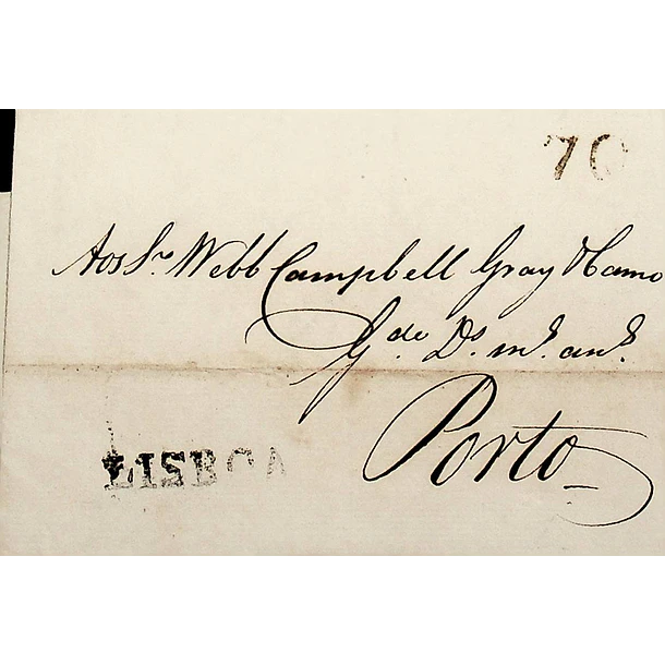1812 Portugal Carta Pré-filatélica LSB 1a «LISBOA» Preto