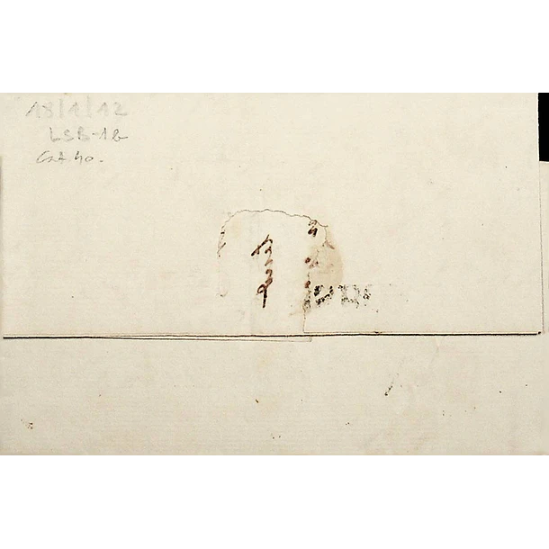 1812 Portugal Carta Pré-filatélica LSB 1a «LISBOA» Preto
