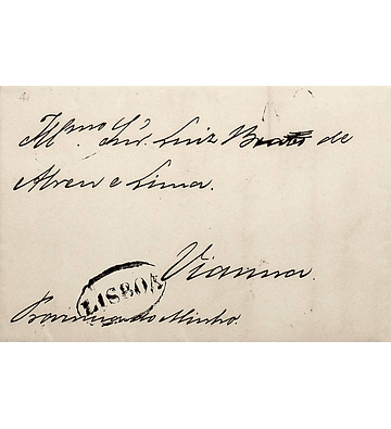 1841 Portugal Carta Pré-filatélica LSB 7 «LISBOA» Azul